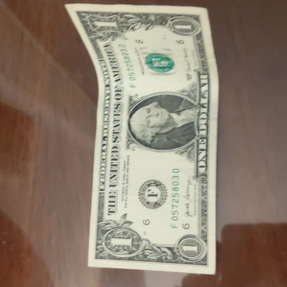 Vintage one dollar bill